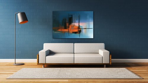 Obraz Abstract design blue - 60 x 40 cm