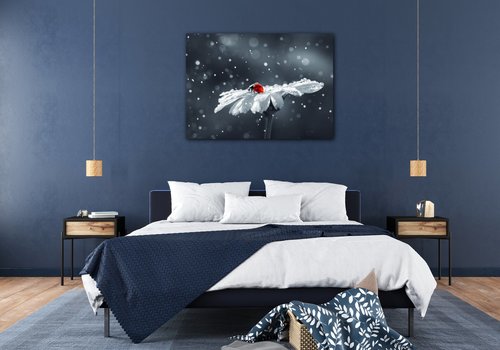 Obraz Lady bug on the flower - 70 x 50 cm