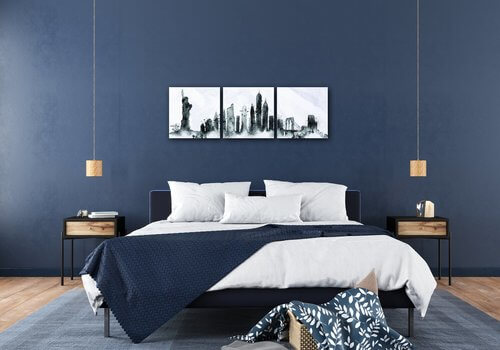 Obraz New York panorama - 90 x 30 cm (3-częściowy)