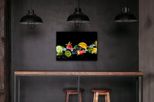 Obraz Fruit black background - 70 x 50 cm