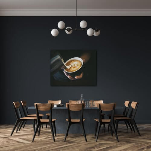 Obraz Latte art - 90 x 70 cm