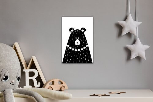 Obraz Black and white bear - 60 x 40 cm