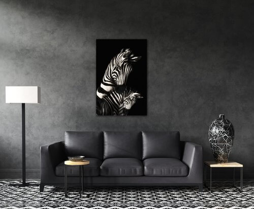 Obraz Zebras black and white - 60 x 90 cm