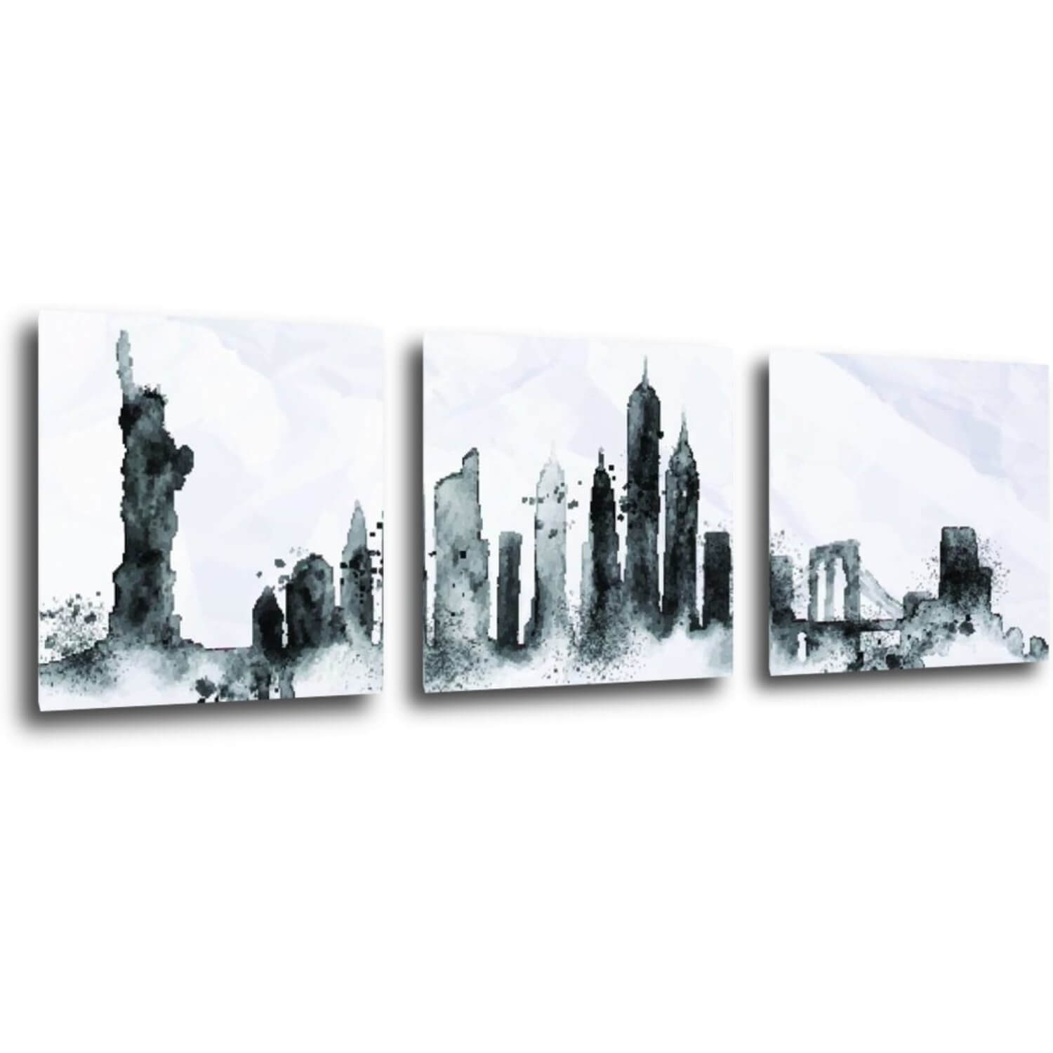 Obraz New York panorama - 90 x 30 cm (3-częściowy)
