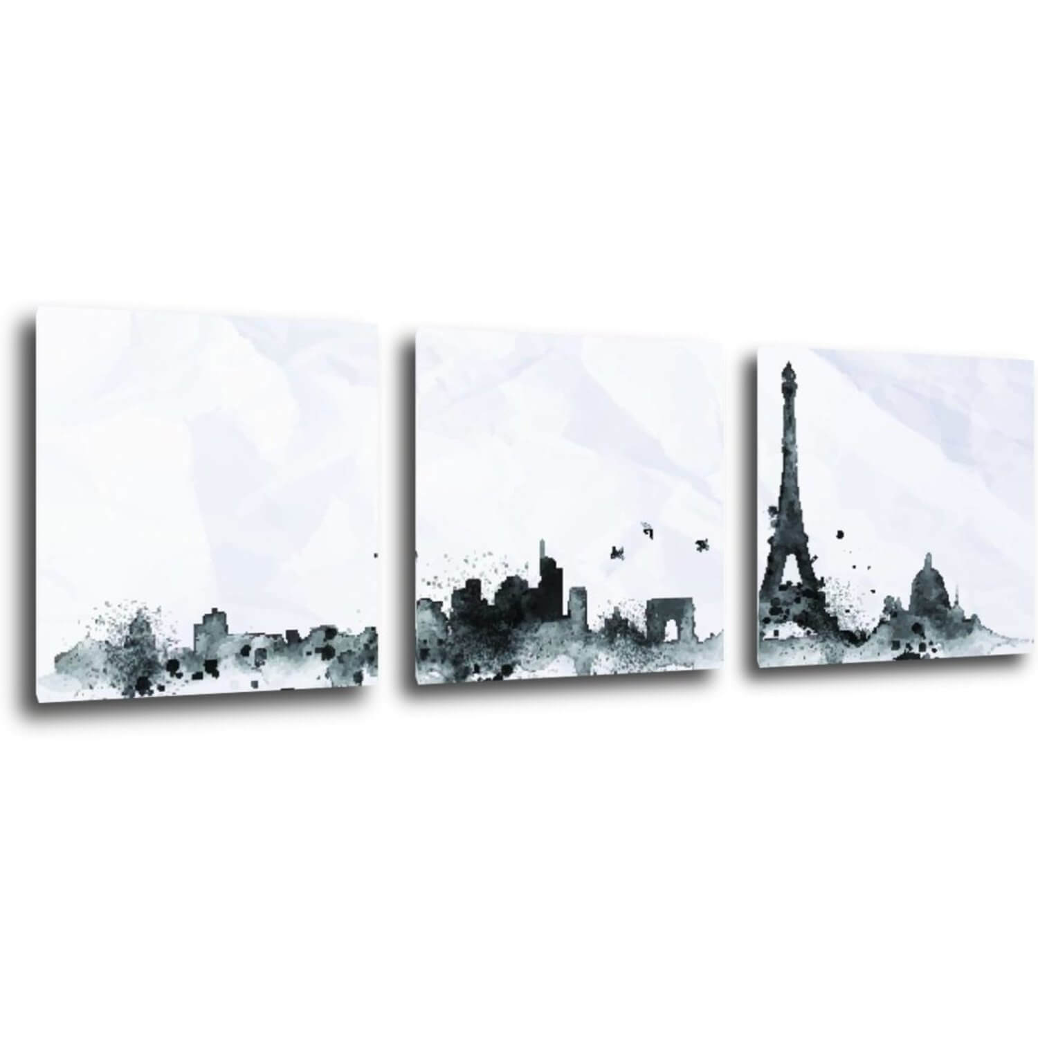 Obraz Paris panorama - 90 x 30 cm (3-częściowy)