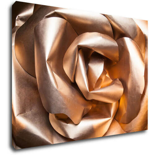 Obraz Golden paper rose abstract - 70 x 50 cm