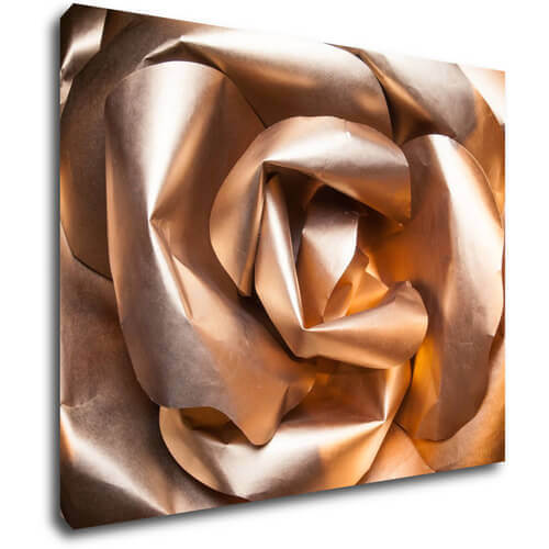 Obraz Golden paper rose abstract - 90 x 70 cm